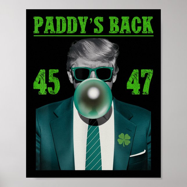 Póster Trump Paddle Back Design - Funny Trump St (Frente)