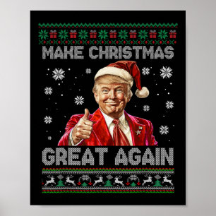 Póster Trump Pajama vuelve a hacer grandes a los Navidade