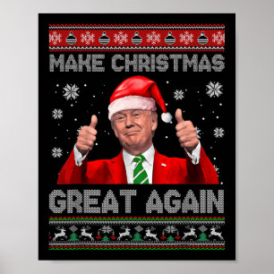 Póster Trump Pajama vuelve a hacer grandes a los Navidade