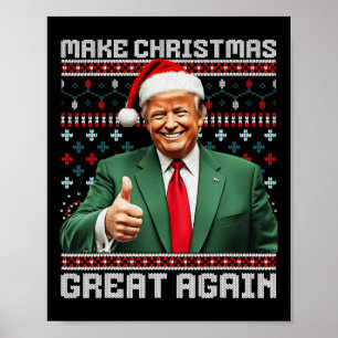 Póster Trump Pajama vuelve a hacer grandes a los Navidade