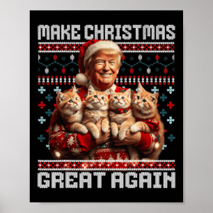 Póster Trump Pajama vuelve a hacer grandes a los Navidade