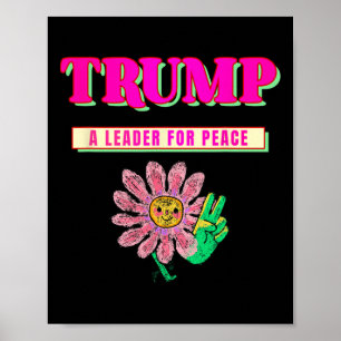 Póster Trump Paz Presidente Trump Un Líder Para La Paz