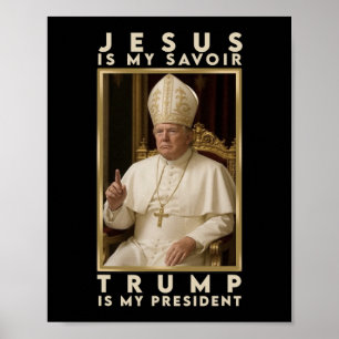 Póster Trump Por El Papa Contra El Presidente De Los Cami