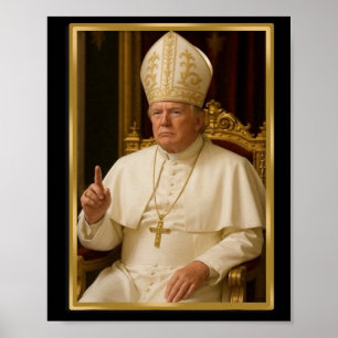 Póster Trump Por El Papa Contra El Presidente De Los Cami