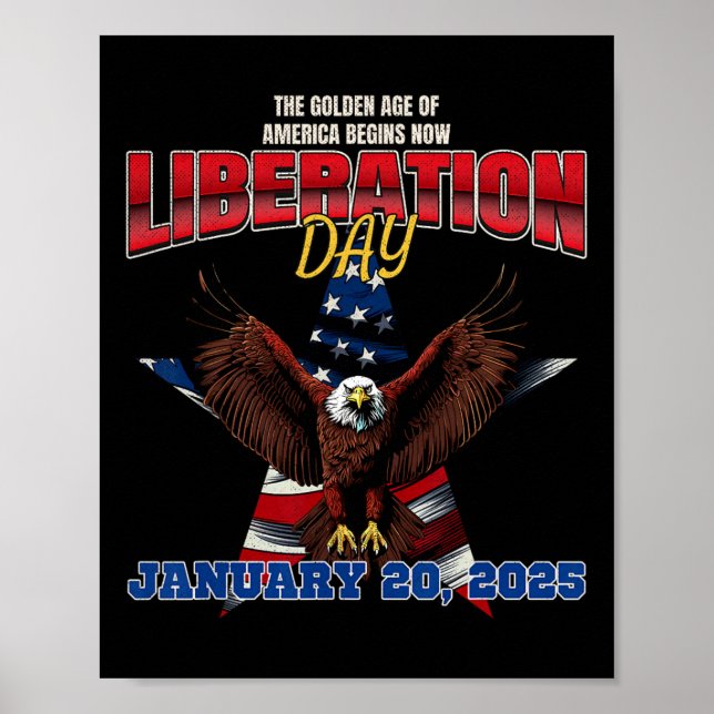 Póster Trump Potus 47 declara el día 125 de la Liberación (Frente)