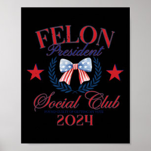 Póster Trump, presidente del Club Social 2024