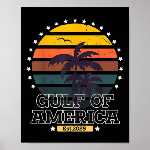 Póster Trump Presidente Trump en el Golfo de América