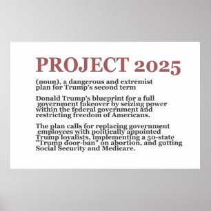 Póster Trump republicano pro proyecto antidemocrático 202