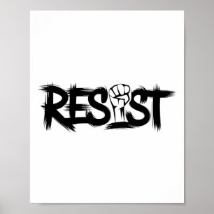 Póster Trump Resiste Protesta Anti Trump Política Antipol