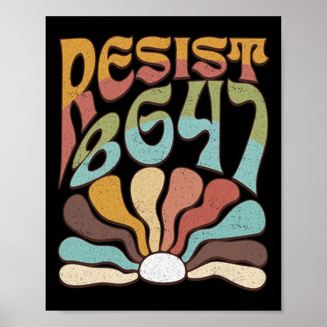 Póster Trump resiste sutil 8647 a la protesta de Trump Bo (Frente)