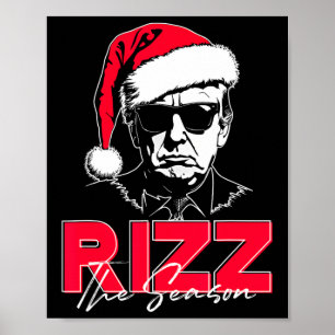 Póster Trump Rizz Navidades de temporada Funny Donald Tru