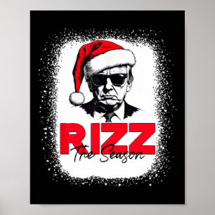 Póster Trump Rizz Navidades de temporada Funny Donald Tru