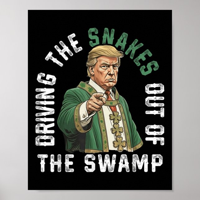 Póster Trump saca a las serpientes del pantano (Frente)