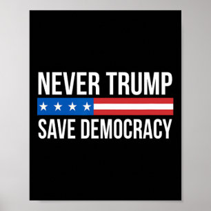 Póster Trump - Salvar la democracia -