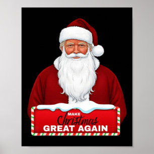 Póster Trump Santa Navidad Festejo Xmas Republicano Cons