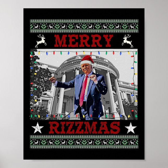 Póster Trump se equivoca con las rizmas gracioso baile hu (Frente)