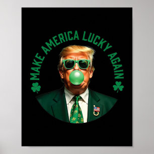 Póster Trump Shamrock Hacer a América Afortunada de Nuevo