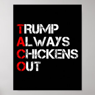 Póster Trump Siempre se Rinde Taco Comercio Meme Divertid