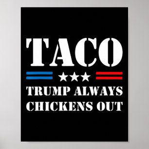 Póster Trump Siempre se Rinde Taco Comercio Meme Divertid