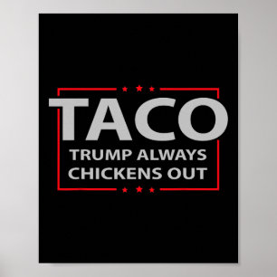 Póster Trump Siempre se Rinde Taco Comercio Meme Divertid