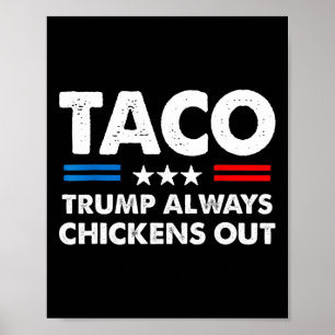 Póster Trump Siempre se Rinde Taco Comercio Meme Divertid