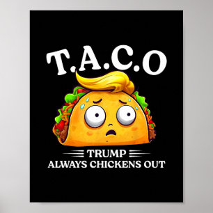 Póster Trump Siempre se Rinde Taco Divertido Camiseta Tru