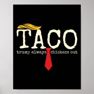 Póster Trump Siempre se Rinde Vámonos Taco Divertido 13