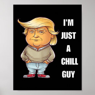 Póster Trump, soy solo un chico malo meme 2024