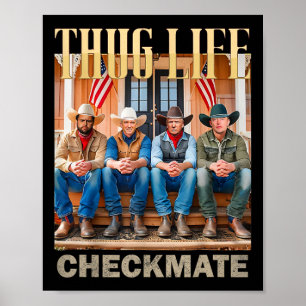 Póster Trump Squad Thug Life Trump Vance Kennedy Elon