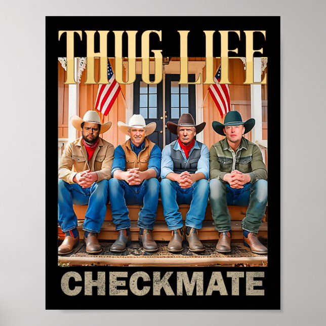 Póster Trump Squad Thug Life Trump Vance Kennedy Elon (Frente)