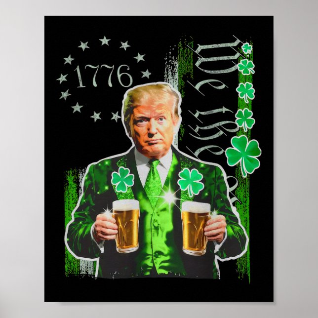 Póster Trump St Patrick Day We the People (Frente)