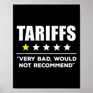 Póster Trump Tariff No Recomienda Aranceles Graciosos