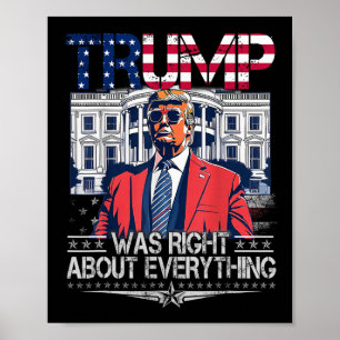 Póster Trump tenía razón sobre todo Bandera estadounidens