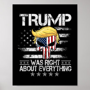 Póster Trump tenía razón sobre todo Sku bandera americana