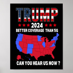 Póster Trump Tiene Mejor Cobertura Que 5g Mapa Electoral