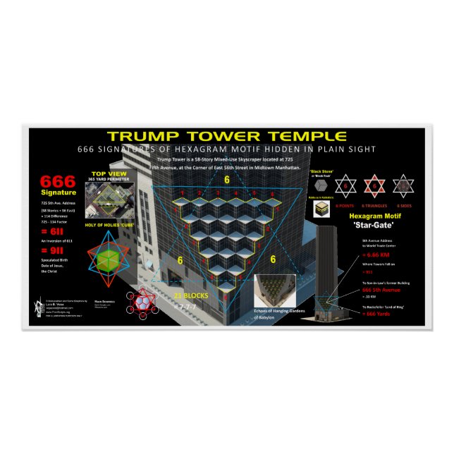 Póster Trump Tower Hexagram (Anverso)