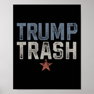 Póster Trump Trash 2024 Grunge Vintage Garbyge Para Trump