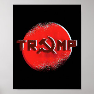 Póster Trump Urss Hoja De Sickle Comunista Ruso Edad