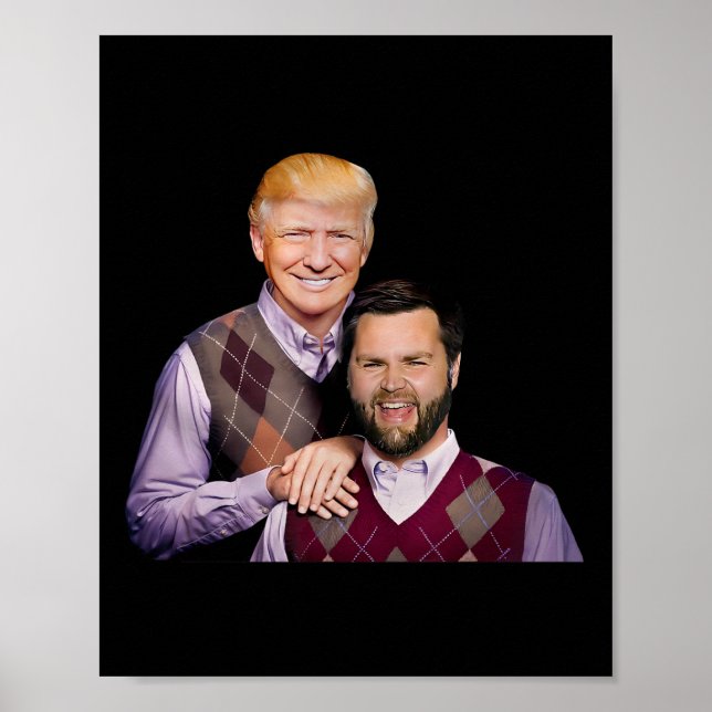 Póster Trump Vance 2024 Brothers Funny Parody Trump J.d. (Frente)