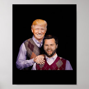 Póster Trump Vance 2024 Brothers Funny Parody Trump J D V
