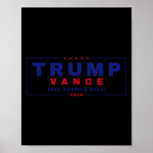 Póster Trump Vance 2024 Donald Trump J.d. Vance Take Amer