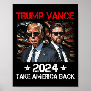 Póster Trump Vance 2024 Donald Trump J.d. Vance Take Amer