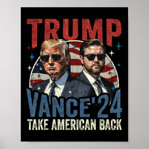 Póster Trump Vance 2025 Donald Trump J.d. Vance Toma Amér