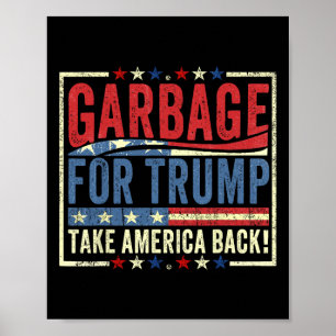 Póster Trump Vance 2025 Orgulloso De Ser Basura Presidenc