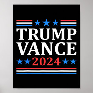 Póster Trump Vance 2025 Para Presidente Vp Elección Usa P