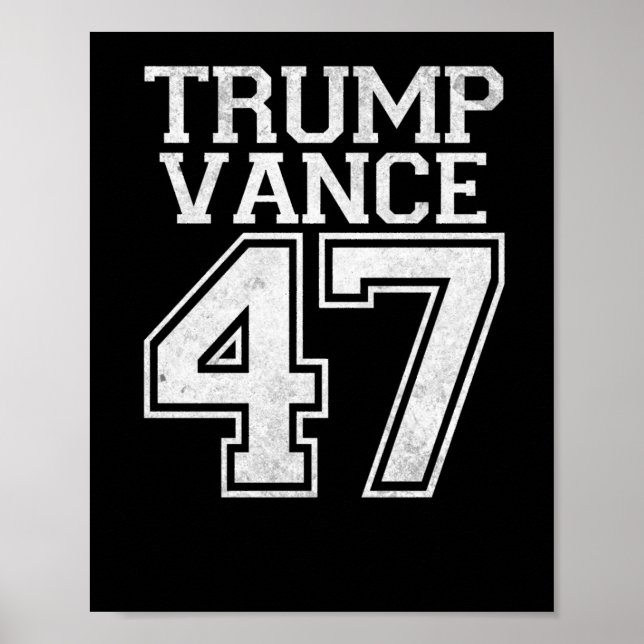 Póster Trump Vance, 47° presidente, número de cosecha (Frente)