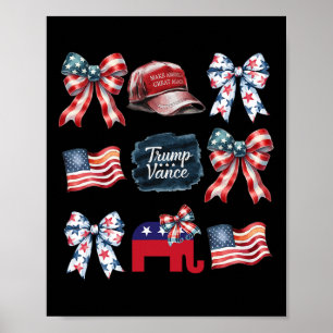 Póster Trump Vance Arco Coqueta Vota Presidencial 2025 El