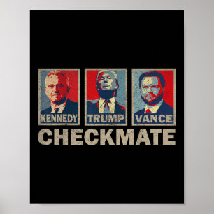 Póster Trump Vance Kennedy Checkmate 2024