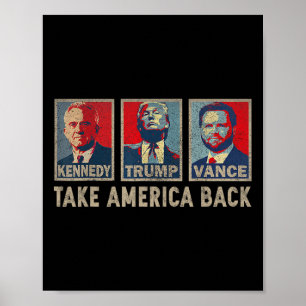 Póster Trump Vance Kennedy Jaque Mate Elección 2024 Repub