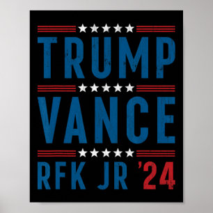 Póster Trump Vance Kennedy Presidente Elección Republican